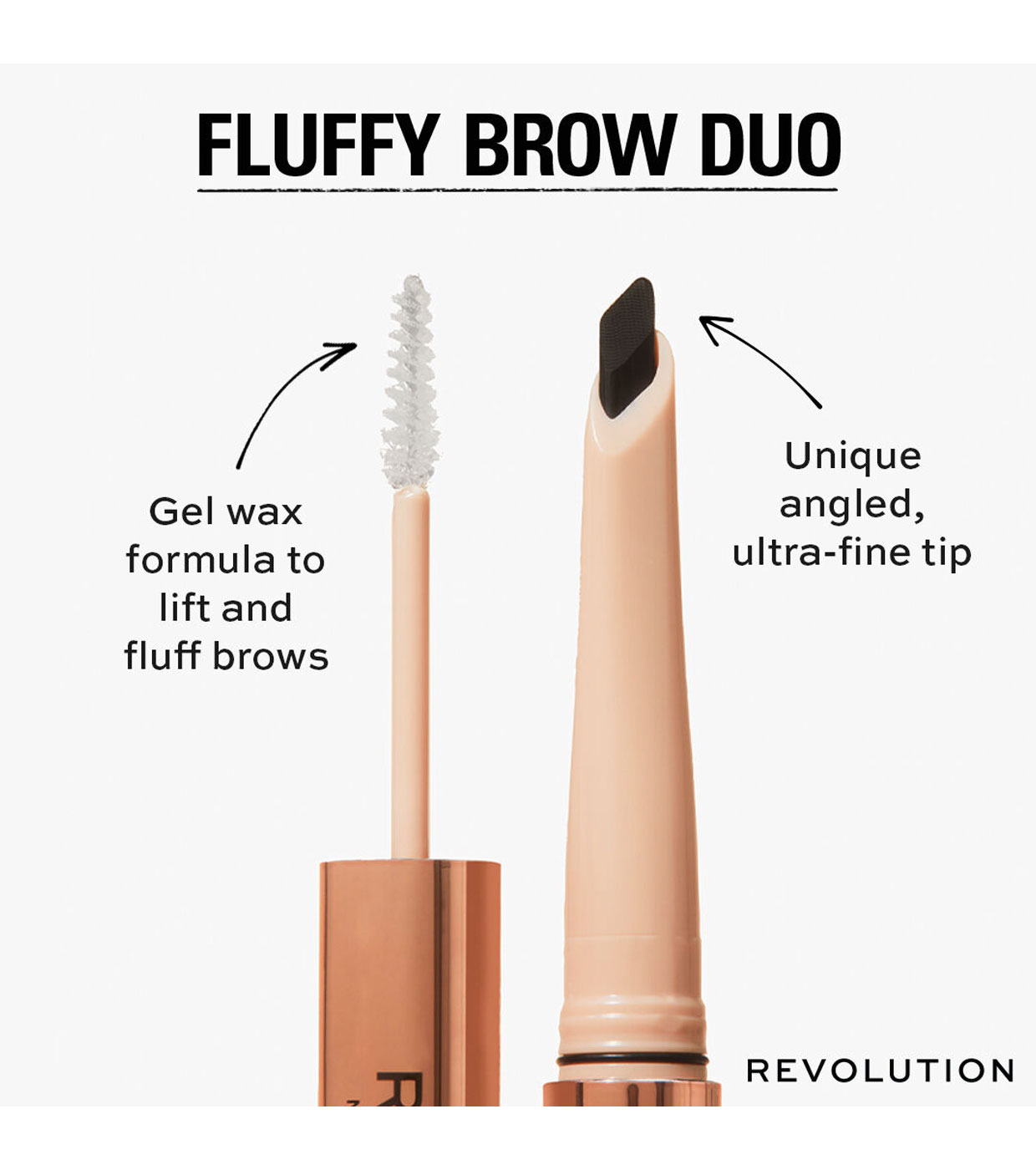 Revolution - Lápis de sobrancelha Fluffy Brow Filter Duo - Blonde
