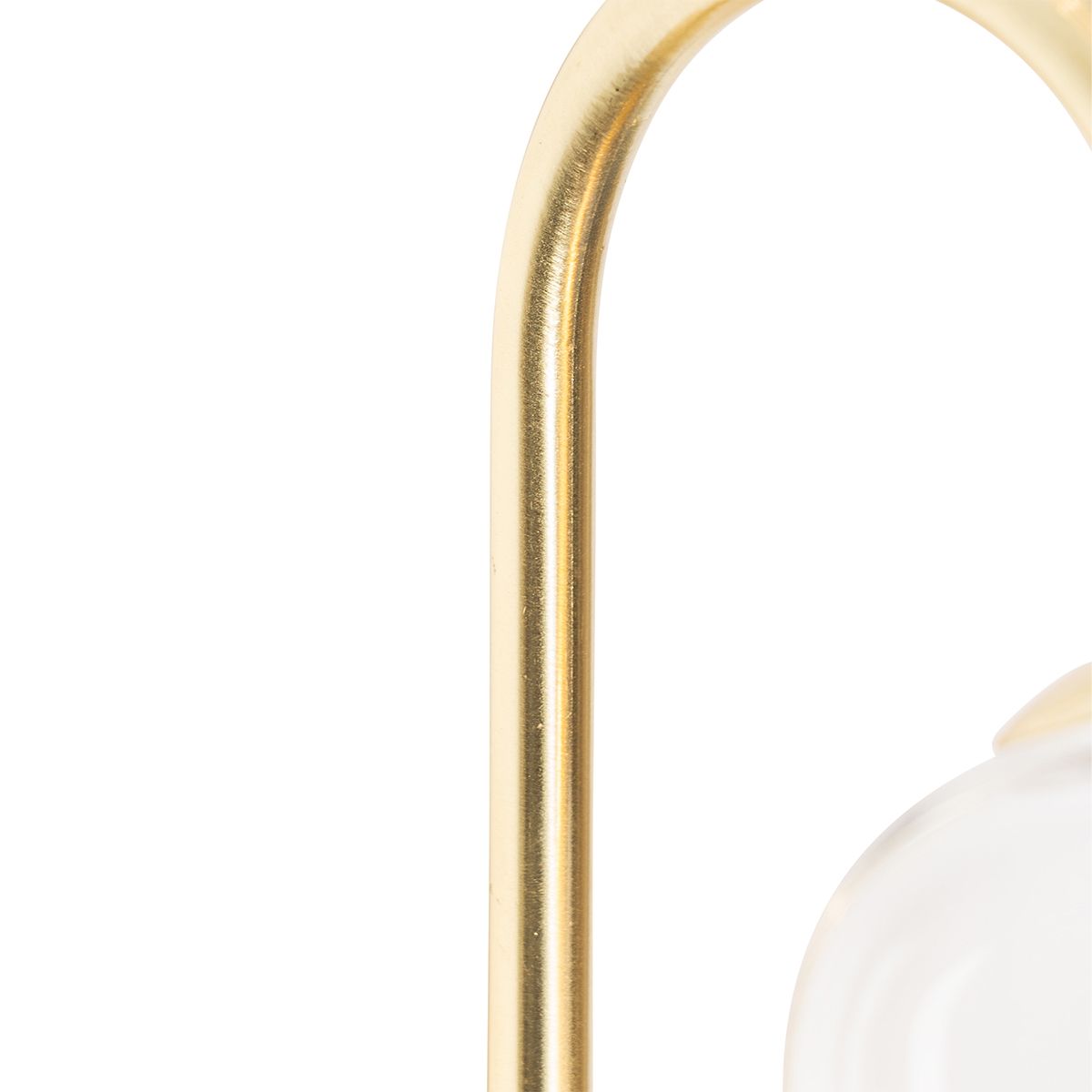 Klassieke wandlamp goud met glas - Elien