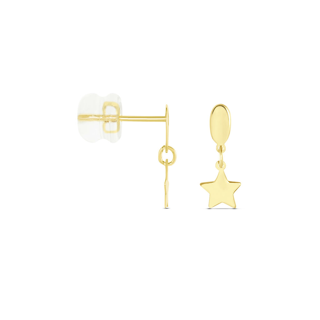 Boucles D'oreilles Pendantes Alphonsine Etoile Or Jaune