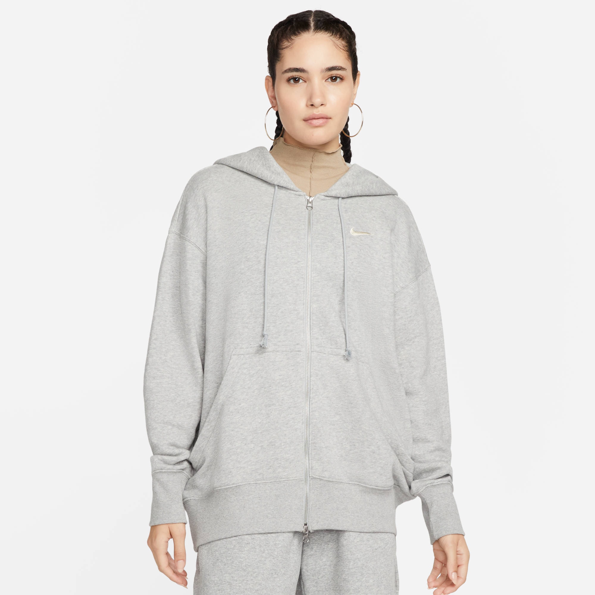 Nike Sportswear Kapuzensweatshirt »W NSW PHNX FLC FZ OS HOODIE«, Oversize Kapuzensweatjacke