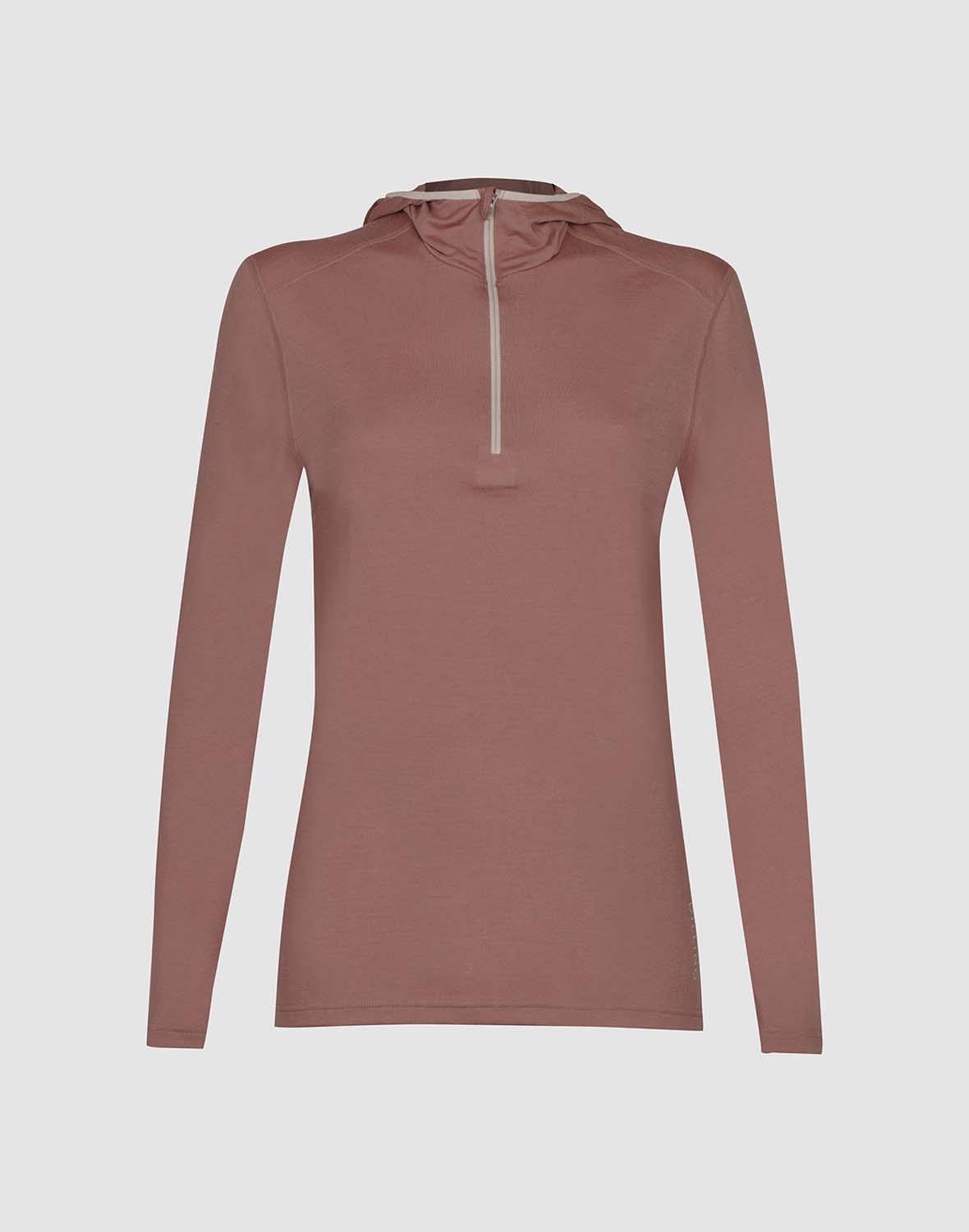 Shirt met capuchon van merinowol voor dames - Gratis Ve