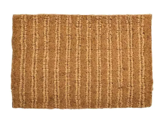 Tapis en fibre naturelle et caoutchouc marron 60x40