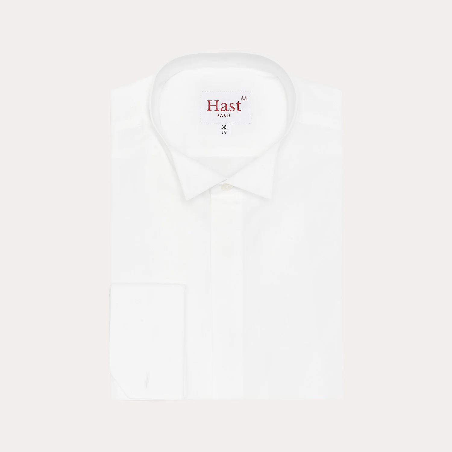 White double-twisted poplin shirt