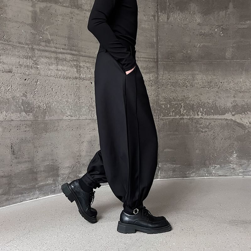 Freehop - Hoge taille effen cropped harembroek