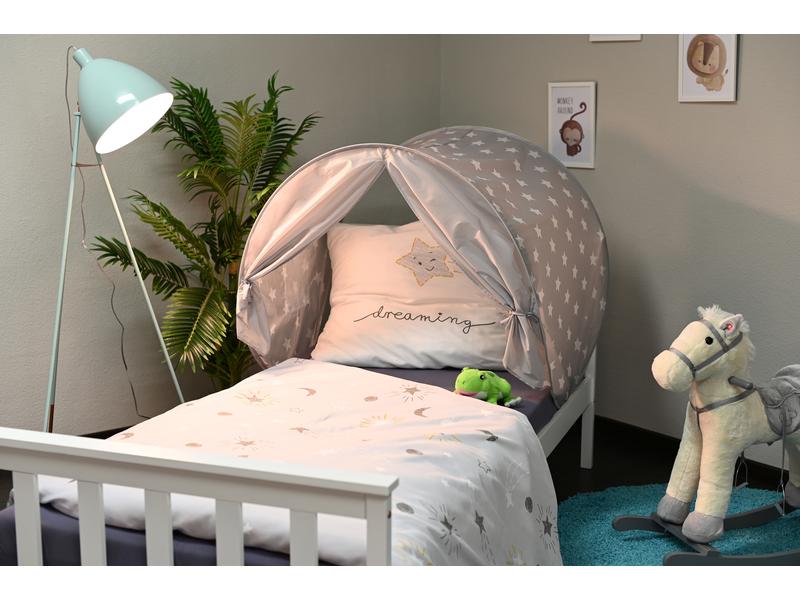 Knorrtoys Betthimmel Grey white stars Bettzelt für Kinder