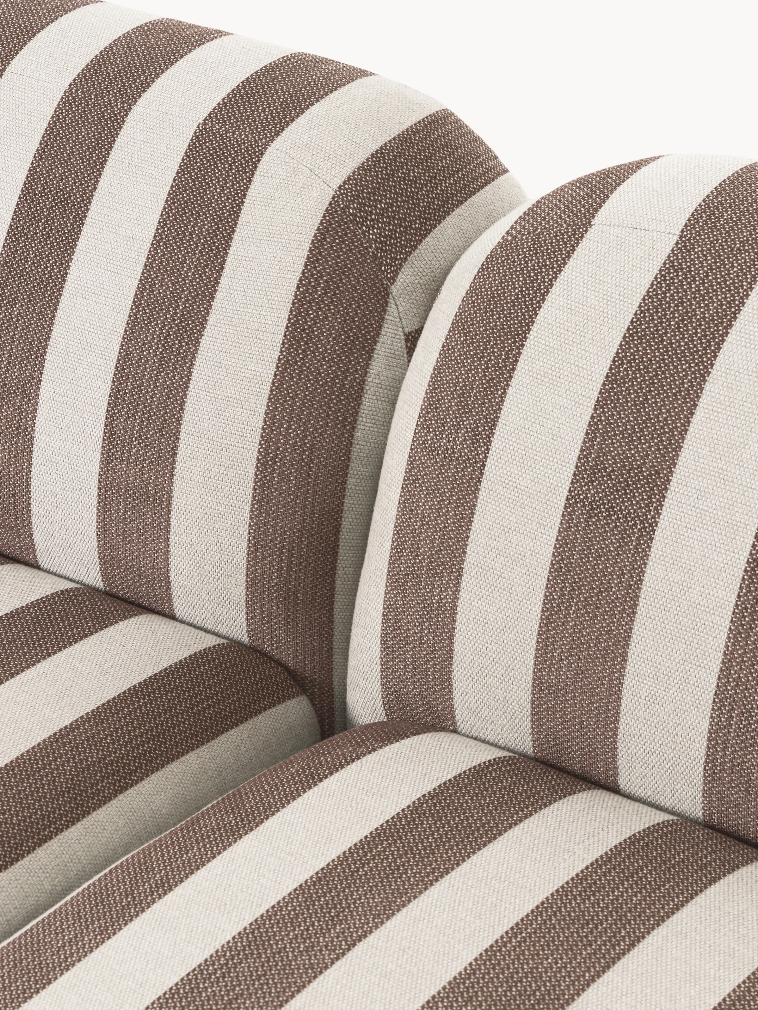 XL modulaire gestreepte hoekbank Wolke met chaise longue