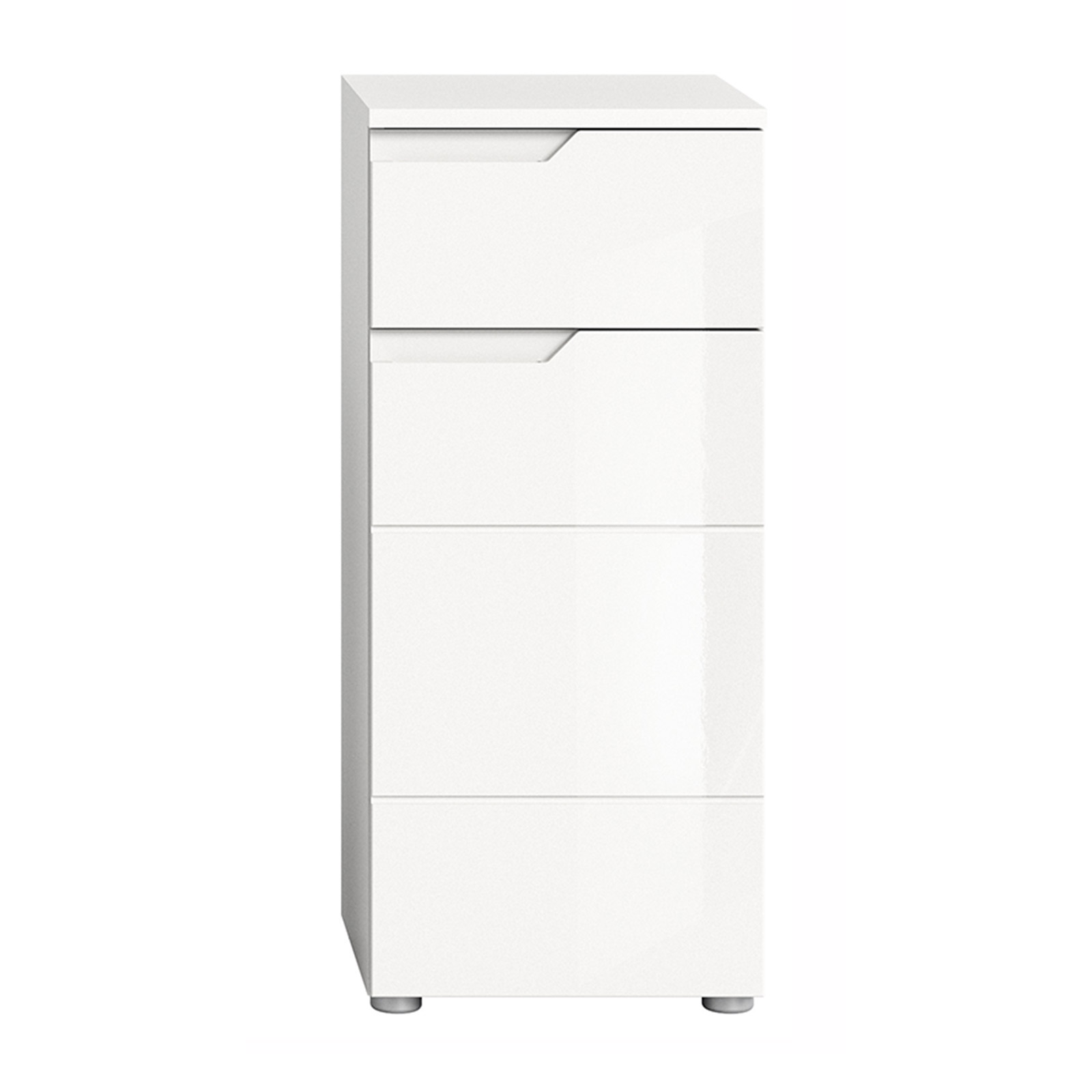 Unterschrank HILTON - weiß Hochglanz - 87 cm hoch
