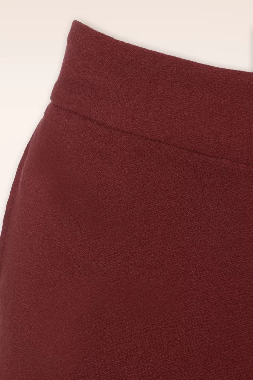 King Louie Border Milano crepe palazzo broek in sandalwood bruin