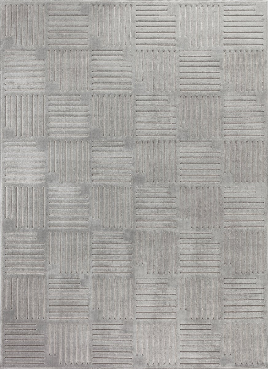 Modern Scandinavisch vloerkleed voor binnen/buiten, grijs, 200x275 cm, MIDORI