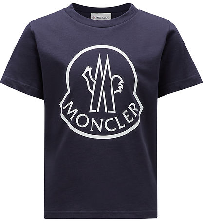 Moncler T-shirt - Blå/Hvid m. Logo