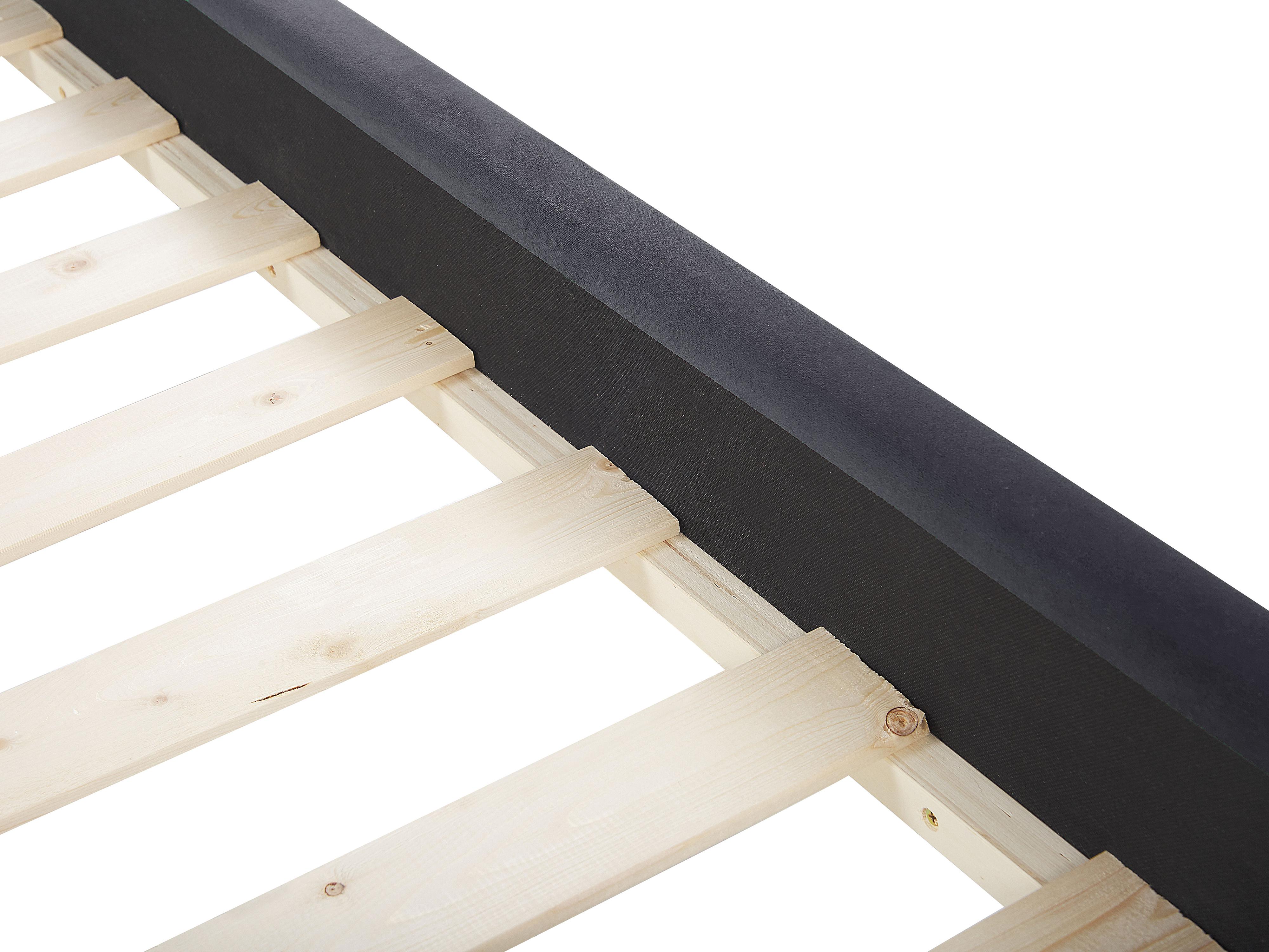 Bed Fluweel AVALLON 180 x 200 cm Zwart