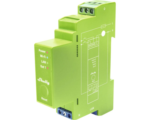 Shelly Pro Dimmer 1PM 1-kanaals DIN-rail Smart Dimmer LAN, WLAN, Bluetooth