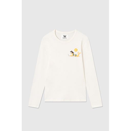 Wood Wood Moa Sunbather Langærmet T-shirt, Off White, S