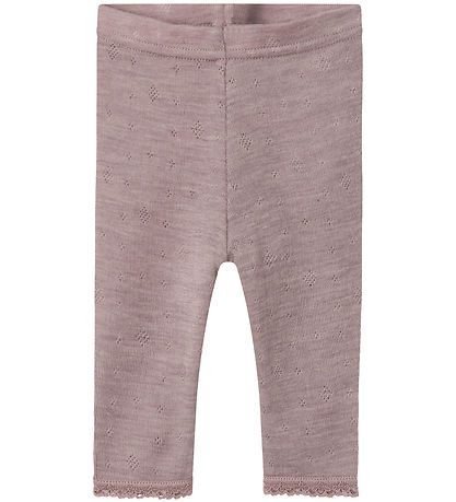 Name It Leggings - Noos - Wolle - NbfWang - Purple Dove