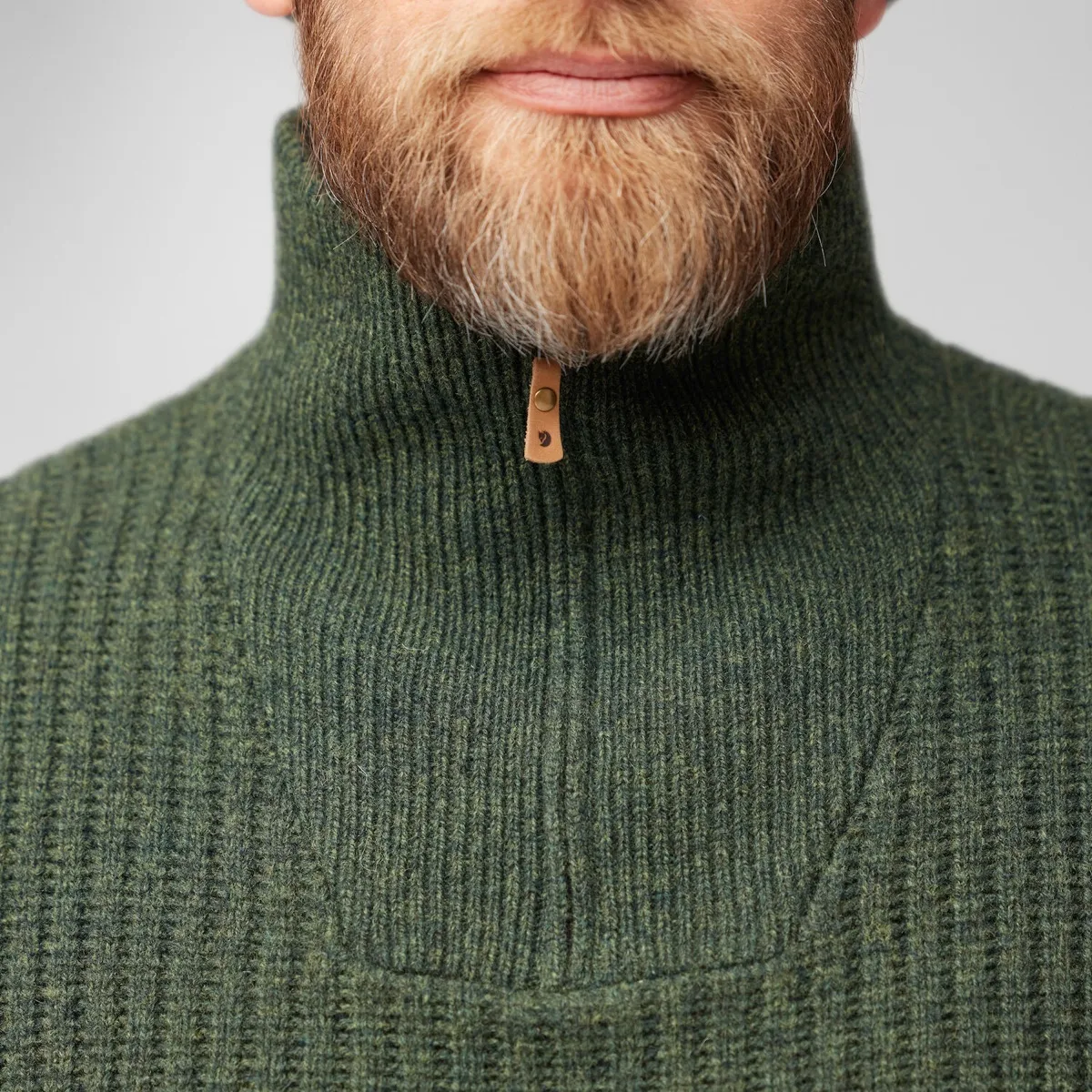 Fjällräven Övik Half Zip Knit M Dark Grey