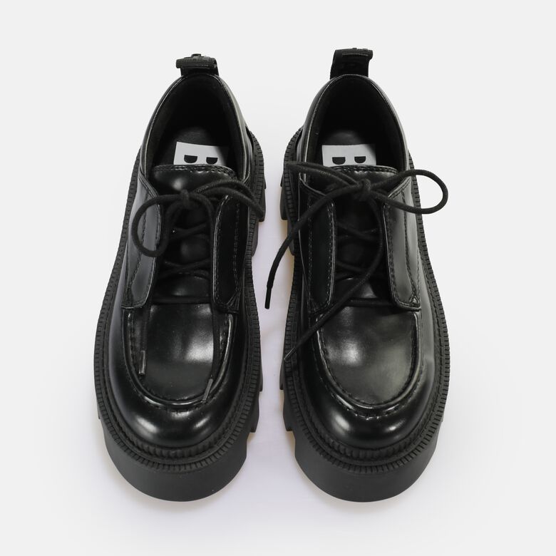 Flora Laceup LO Chaussures basses vegan, noir