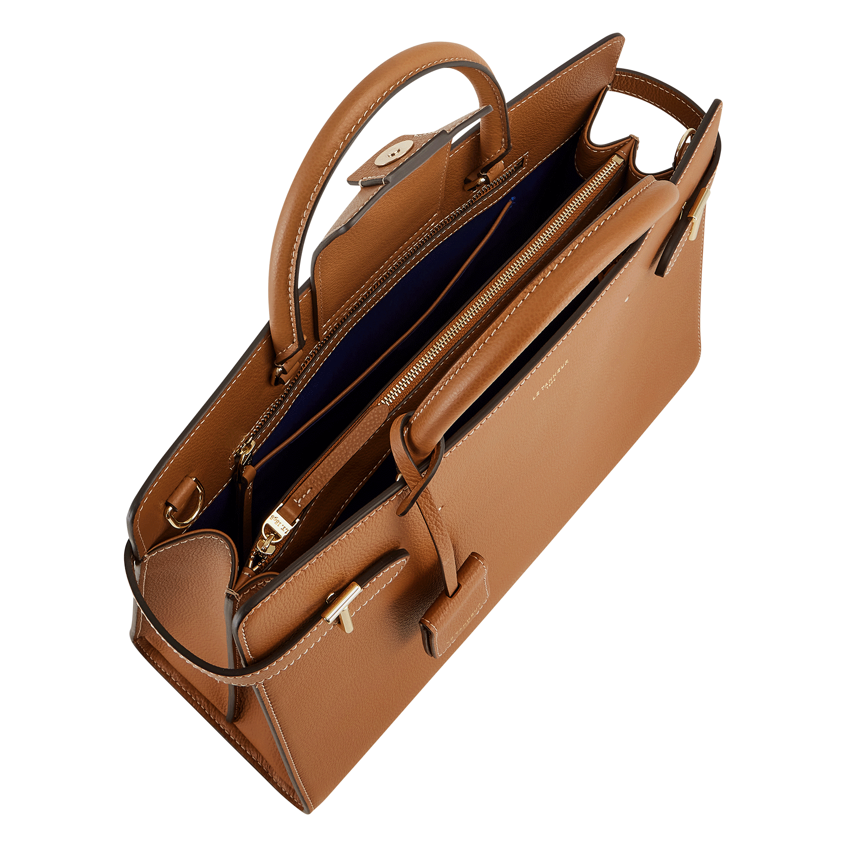 EMILIE - Sac bandoulière en cuir grainé| Marron