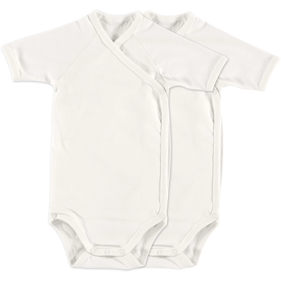 Alvi® Kurzarmbody 2er Pack weiß + weiß