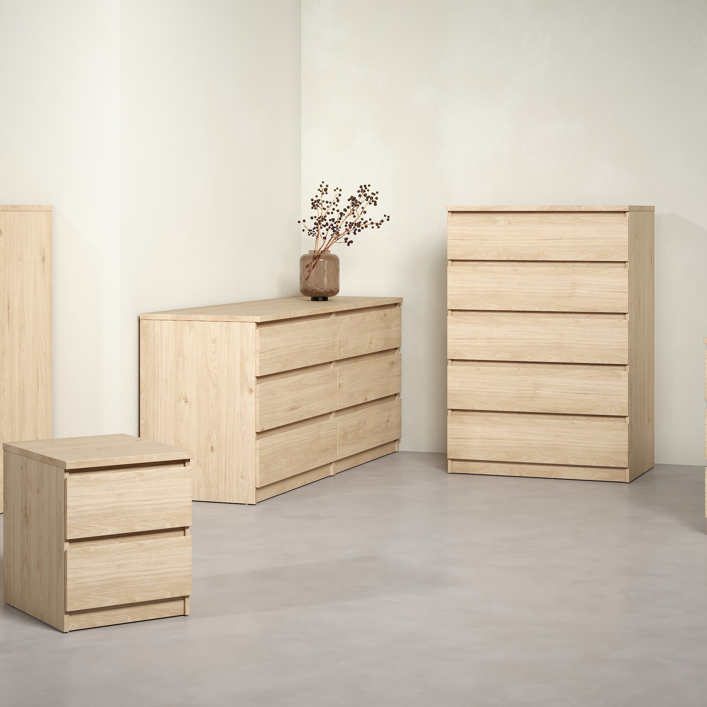 by fonQ basic Slide Ladekast 5 lades - Eiken