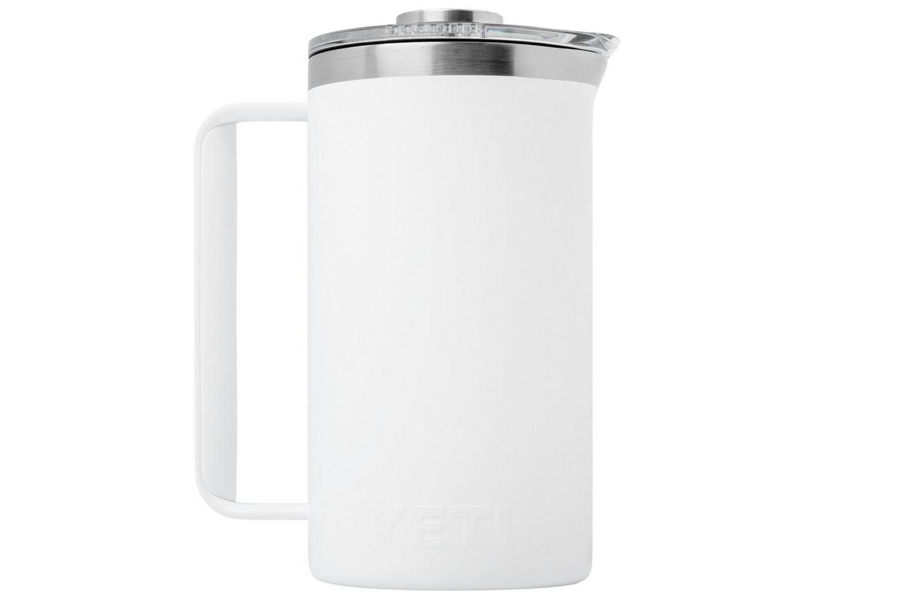 Yeti Rambler French Press 34oz Twist-To-Lock Lid, White, thermos french press, 1L
