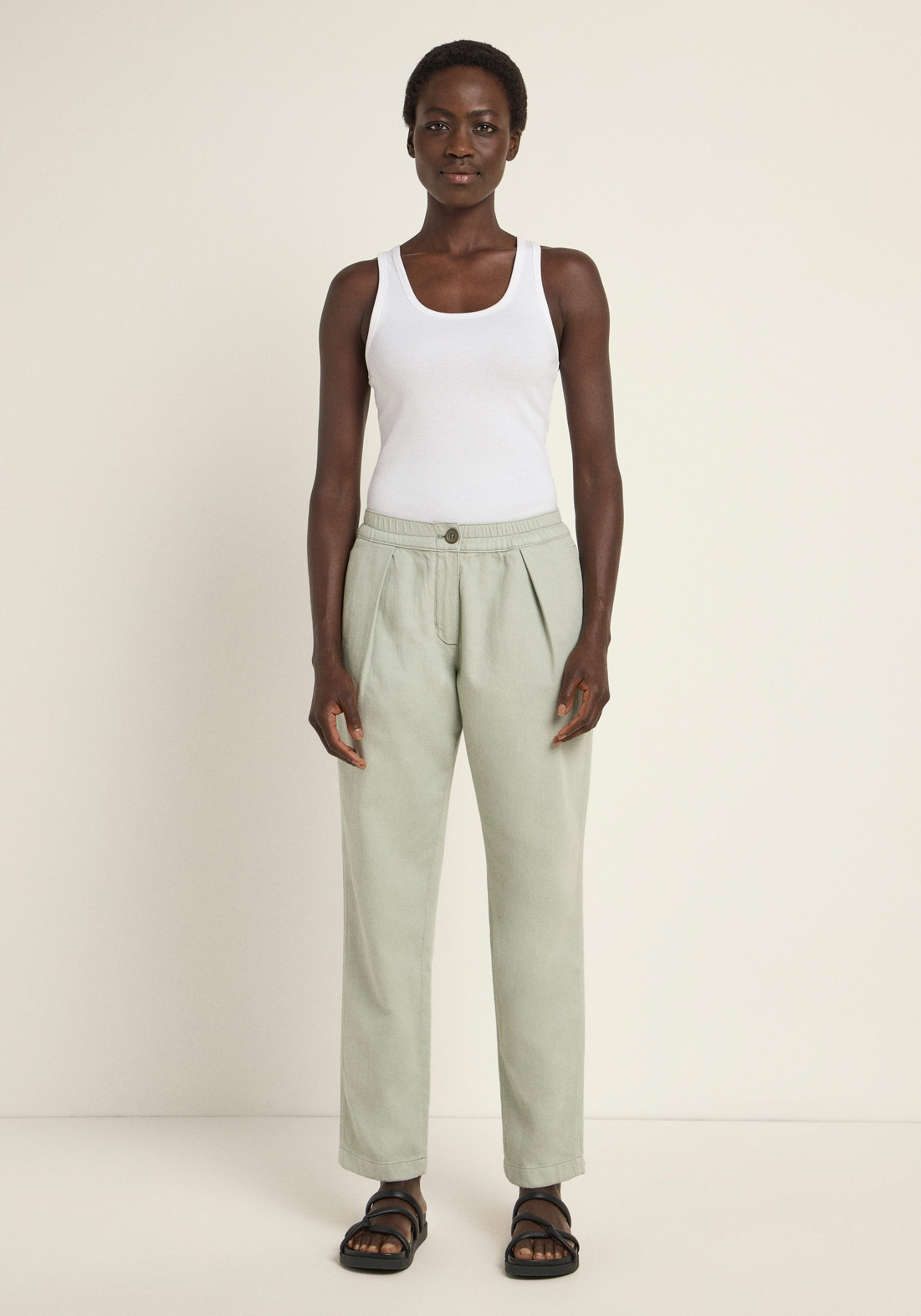 Lanius Hose mit Gummibund Aqua Grey