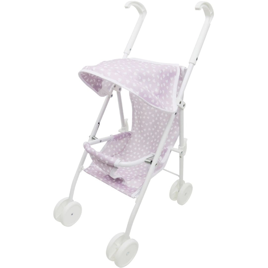 Vanpauline poppenbuggy lila hearts
