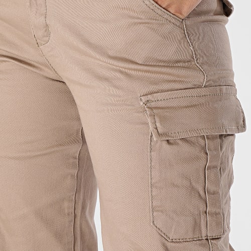 Pantalon Cargo Femme Camel Clair