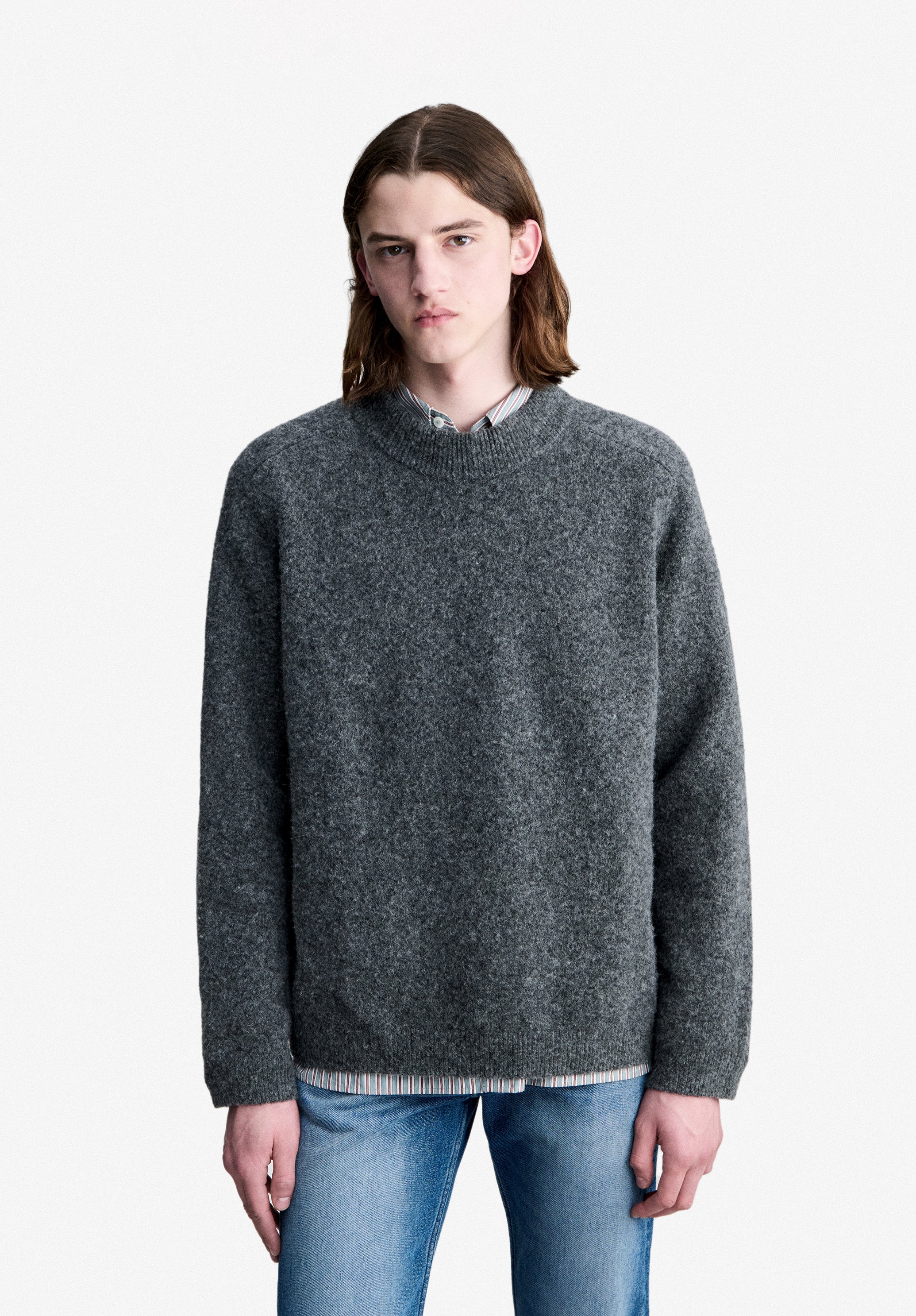 Pull ample gris anthracite - Anthracite chine