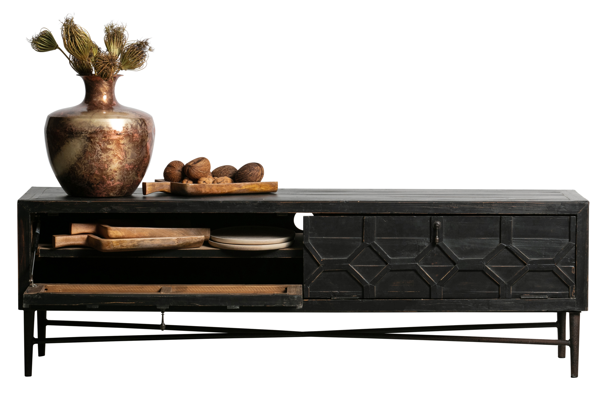 Tv meubel Bequest Bequest tv meubel hout zwart