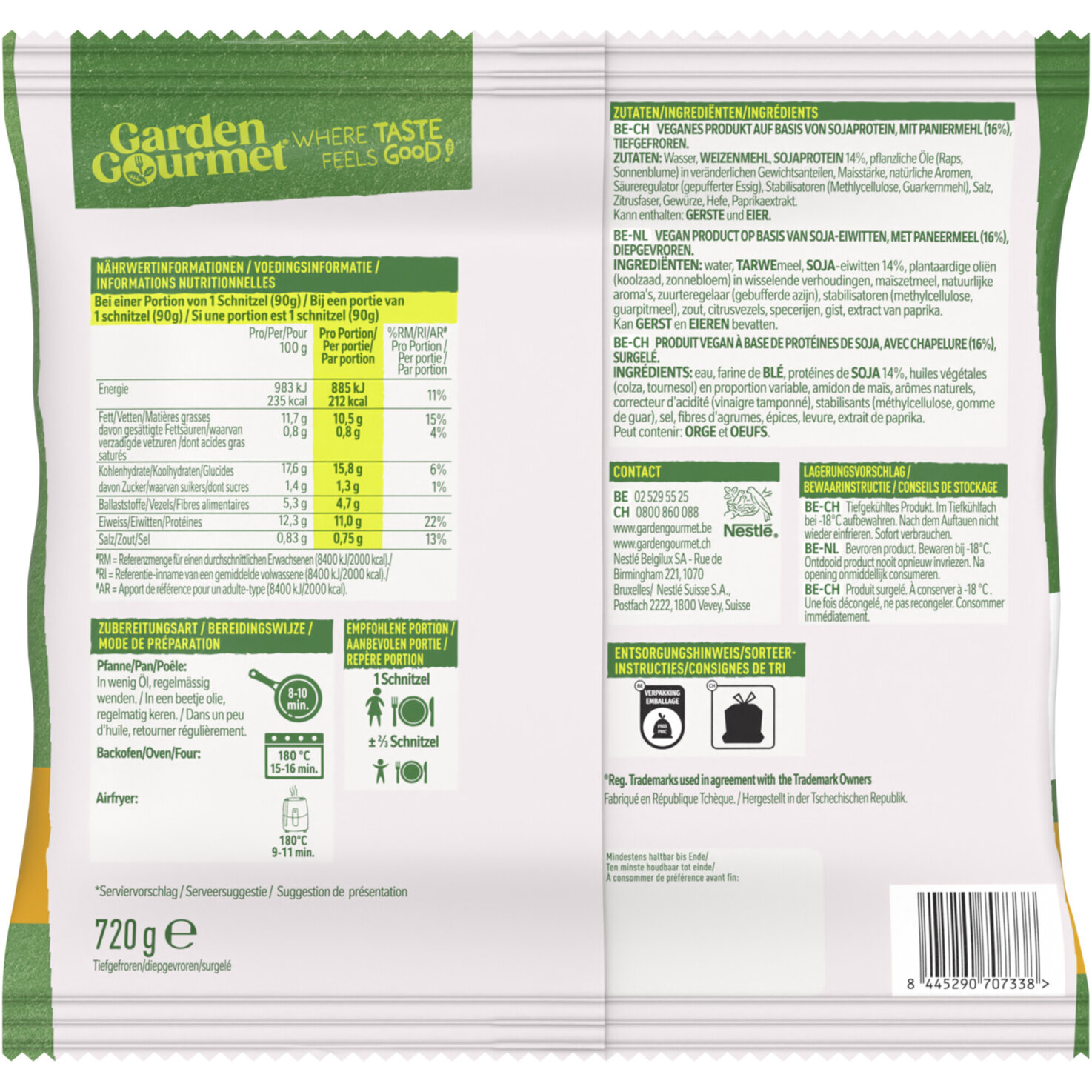 Garden Gourmet Chick'n Style Schnitzel Frozen