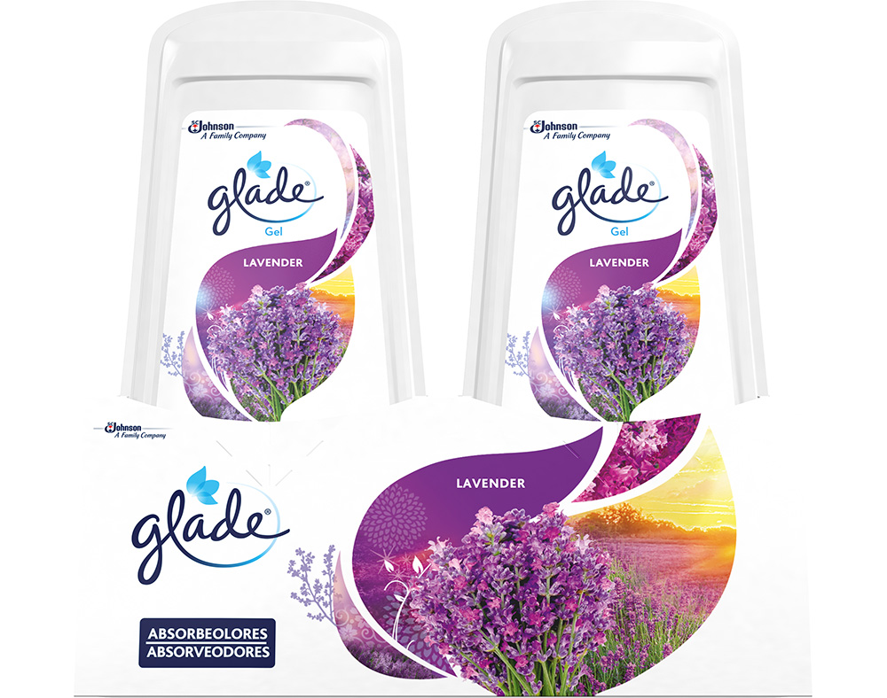 AMBIENTADOR GLADE ABSORVE ODOR LAVANDA 2X150G