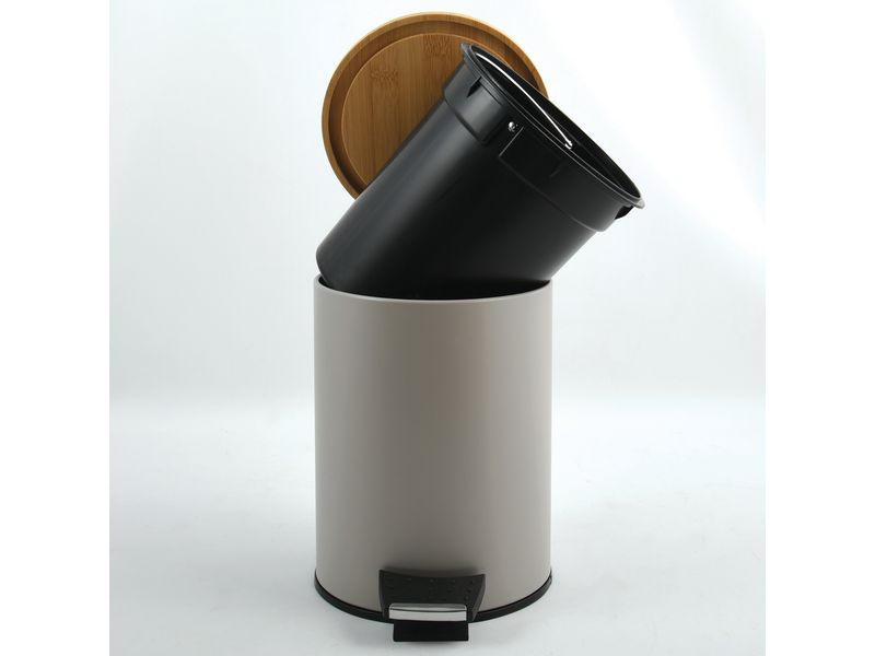 spirella Treteimer Adonis 5 l, Taupe Treteimer mit Soft-Close-Deckel