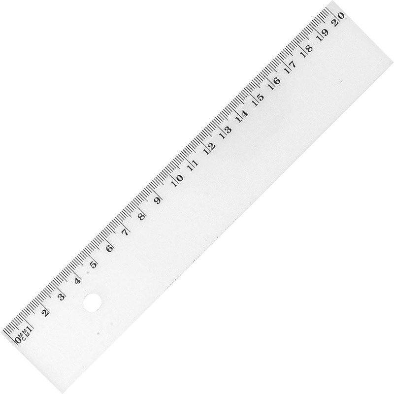 Règle plate plastique bord anti-tâches Wonday 20 cm