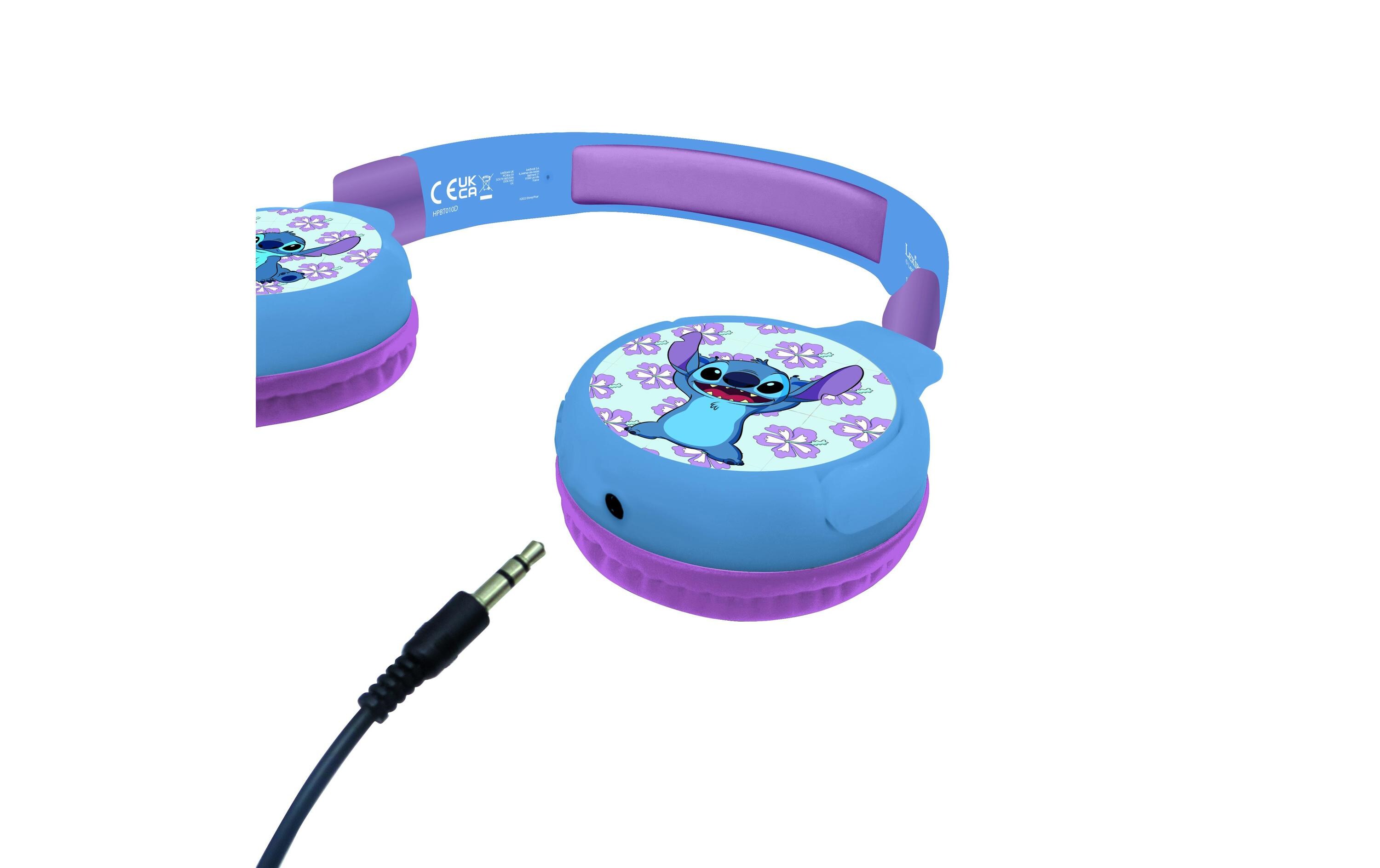2-in-1-Bluetooth/Kabel-Kopfhörer Stitch BlauZusammenklappbare Bluetooth- und Kabelkopfhörer im 3D-Design