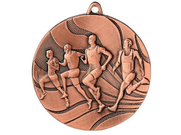 Victoria Sport Bronse stålmedalje - Løp med lasergravering - RMI