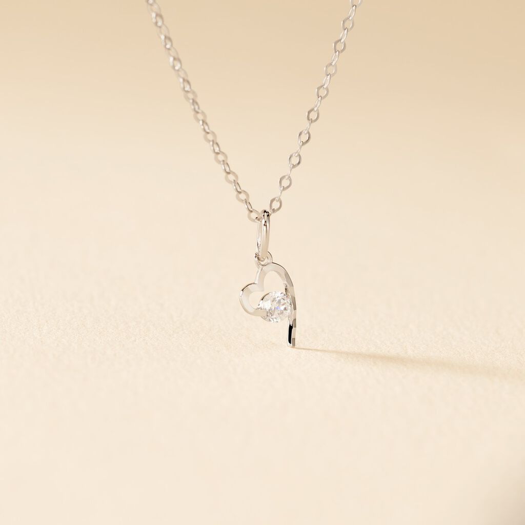 Collier Romance Or Blanc Oxyde De Zirconium