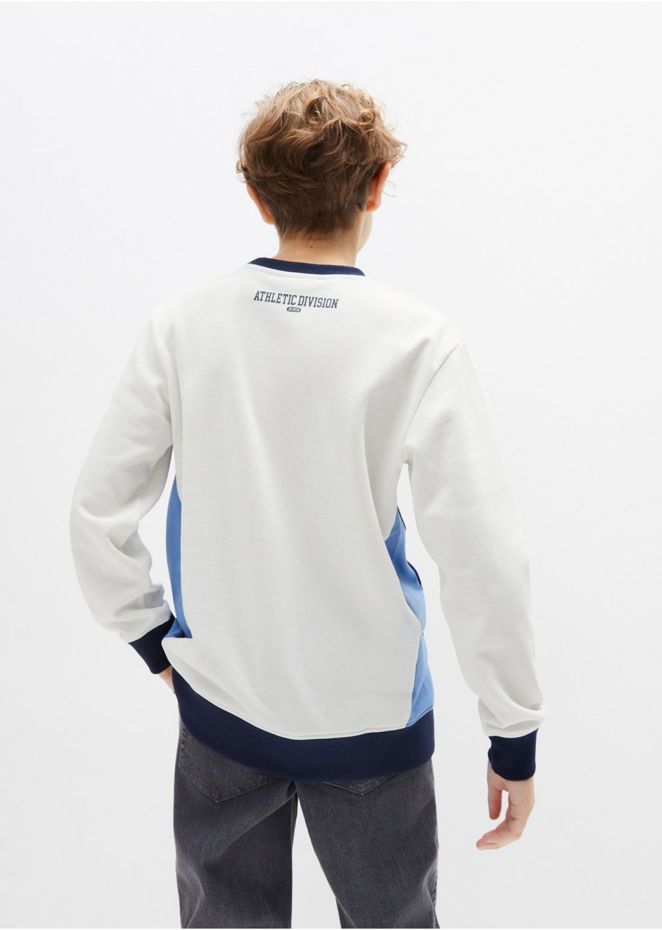Sweat-shirt garçon, style color block