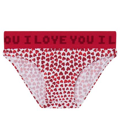 Stella McCartney Kids Bikini - UV50+ - Weiß/Rot m. Herzen