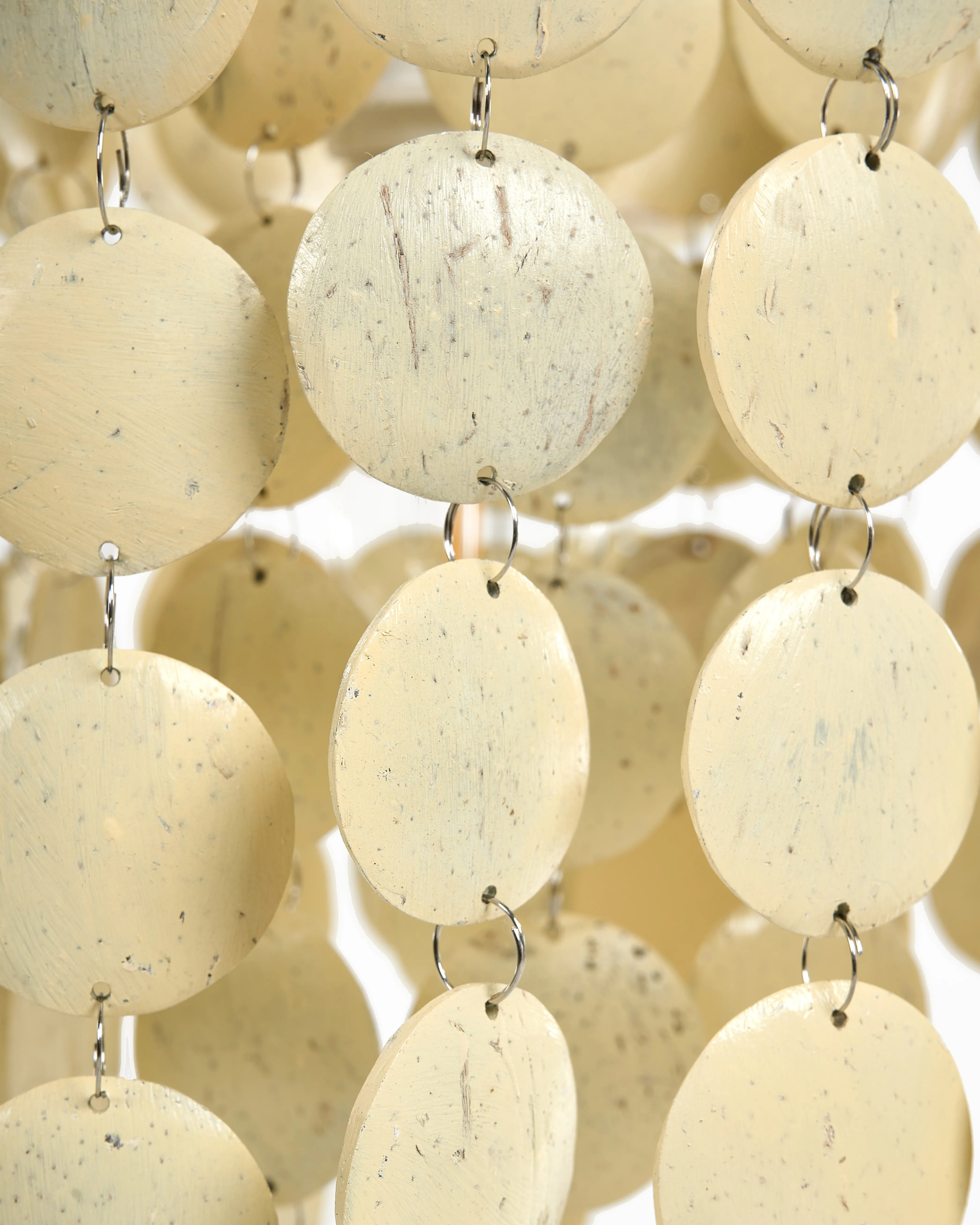 Kroonluchter PARANGI Kokosnootschaal Lichtbeige