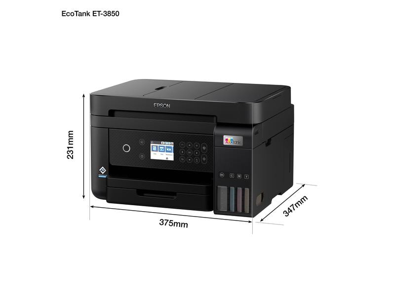 Epson Multifunktionsdrucker EcoTank ET-3850 3-in-1-Multifunktions-Tintenstrahldrucker mit Ecotank-System