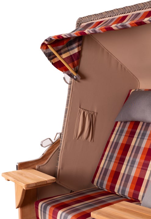 Strandstoel Nordstrand Teak PE grijs design 584