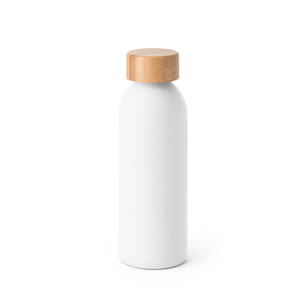 hi!dea 94250 - Bouteille 550mL en aluminium avec bouchon en bambou