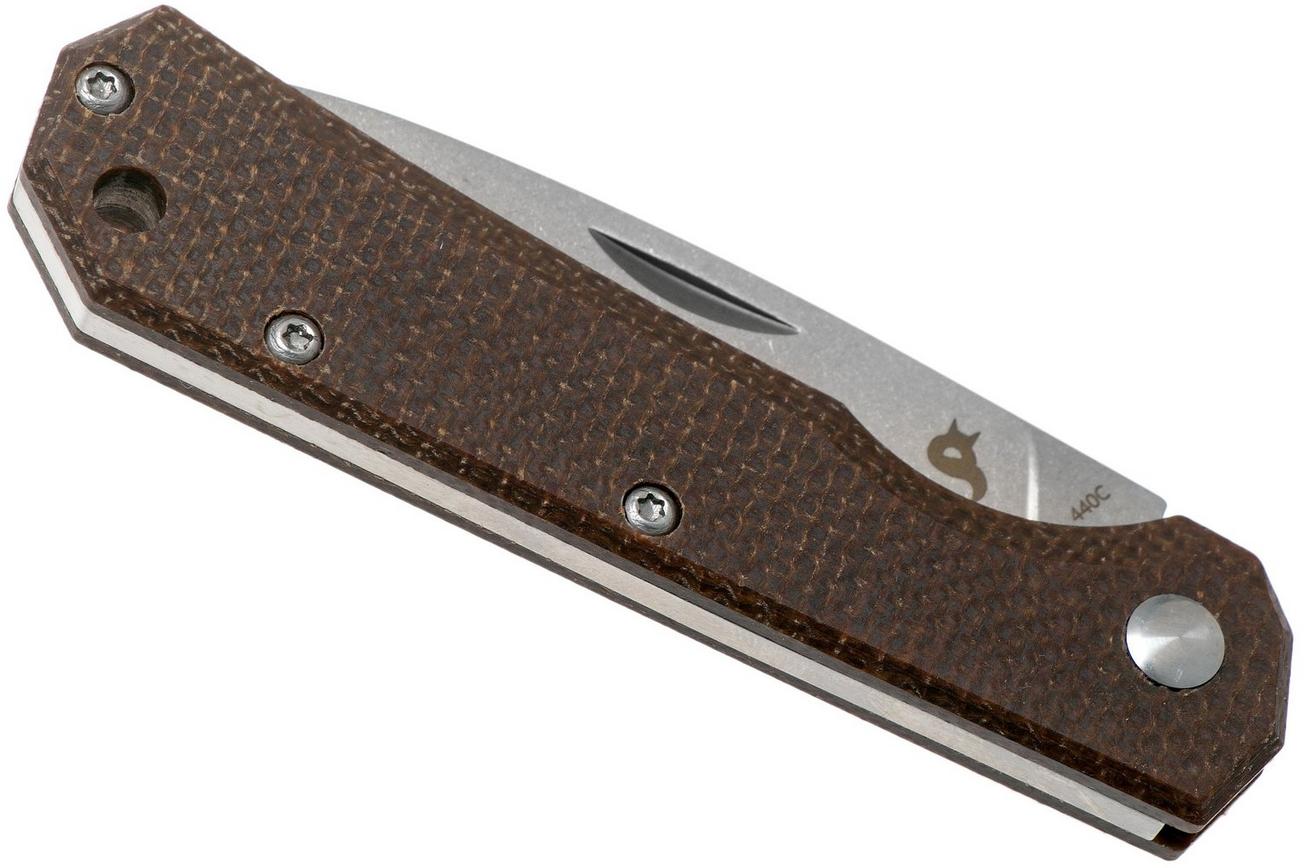 Fox Black Fox Ciol Folding Knife BF-748MIB Dark Brown Micarta zakmes, Denis Simonutti design