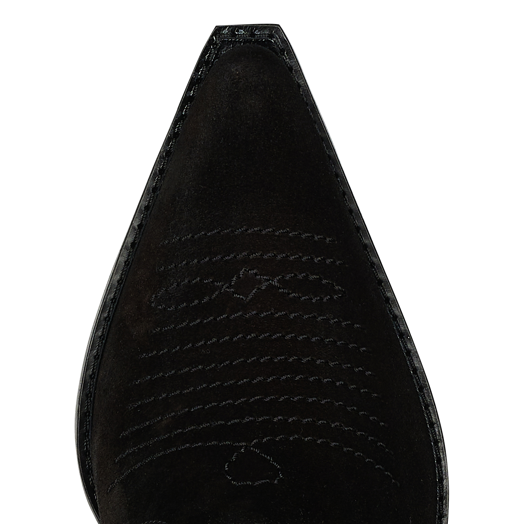 SIMONE 50 - Bottines santiags en cuir velours | Noir
