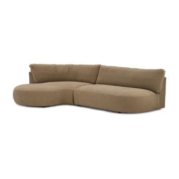 KARWEI hoekbank Ace taupe stof met verlenging links