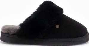 Warmbat - FLURRY KIDS - Pantoffels - Zwart - Suède - Merino Schapenwol