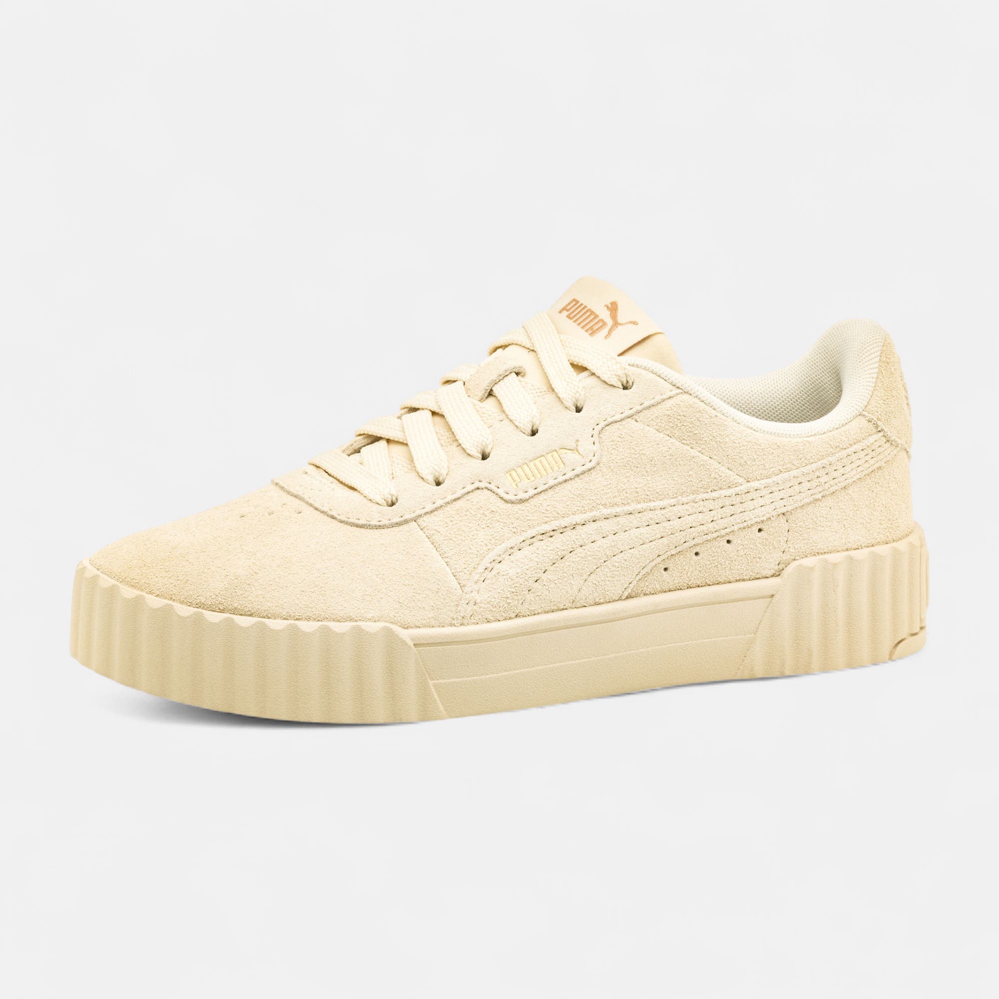 Sneakers Femme en cuir beige
