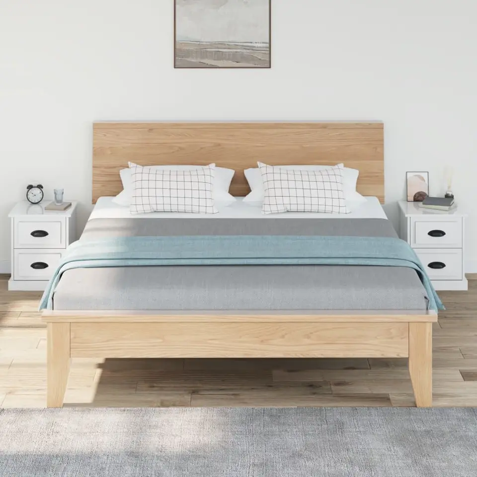 vidaXL - Nachtkastje - Wit - Bewerkt hout - 2 stuks
