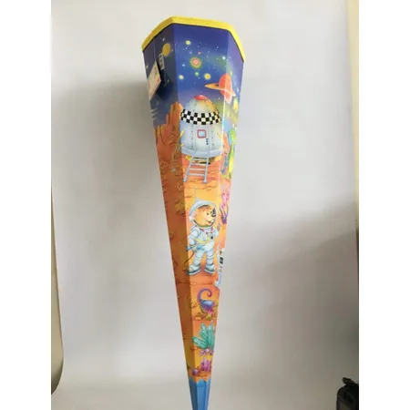 Roth Schultüte der kleine Kosmonaut mit LED und Rothspitze 85 cm, 6-eckig