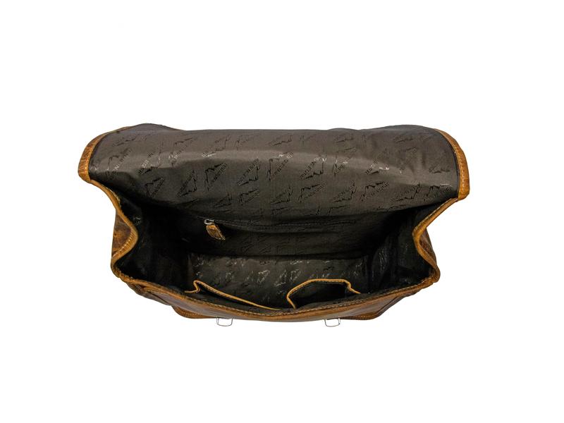 Alpenleder Kamera-Tasche Reporter Beige Umhängetasche aus Echtleder
